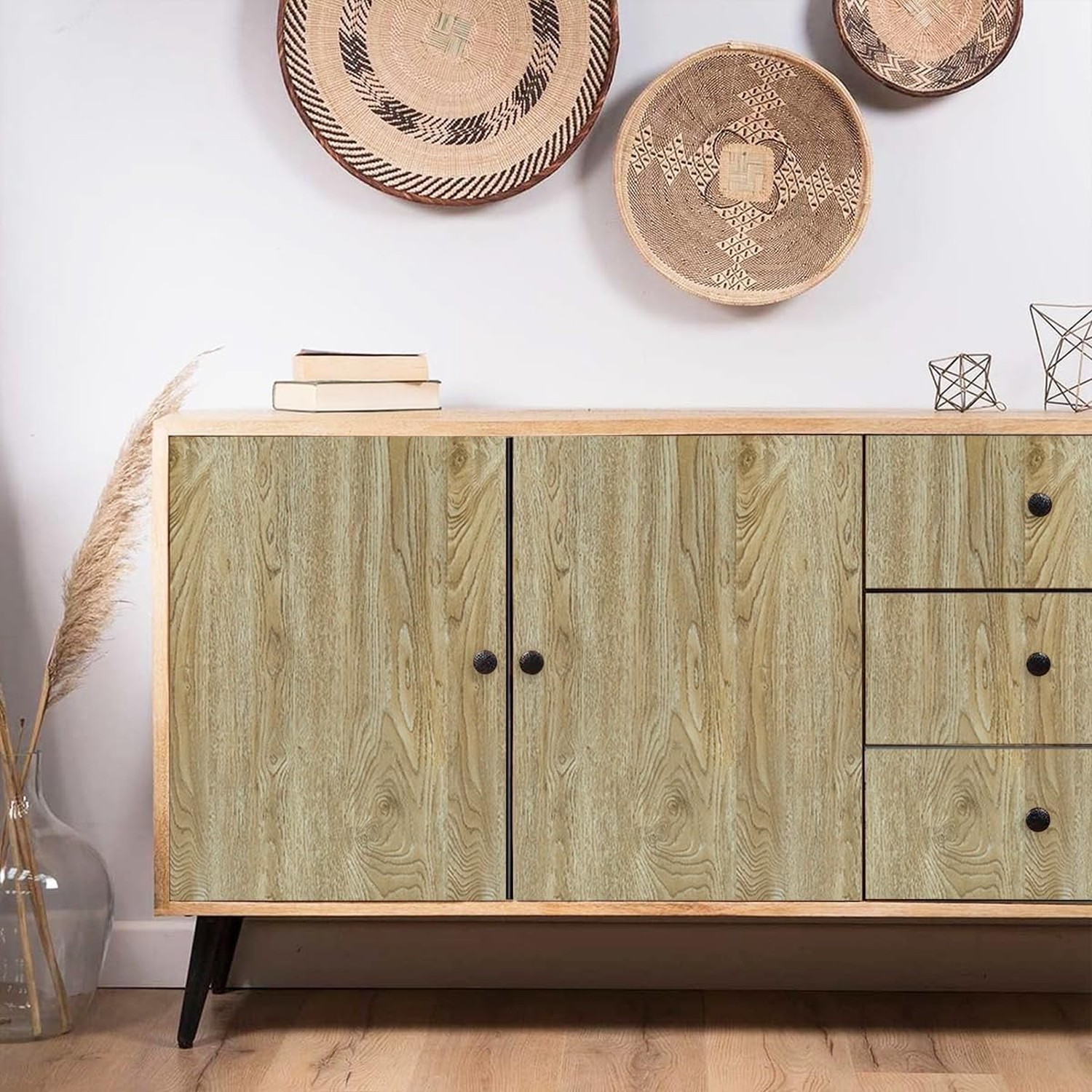 Livebor Wood Contact Paper Wood Grain Wallpaper Peel and Stick Wallpaper 17.7…