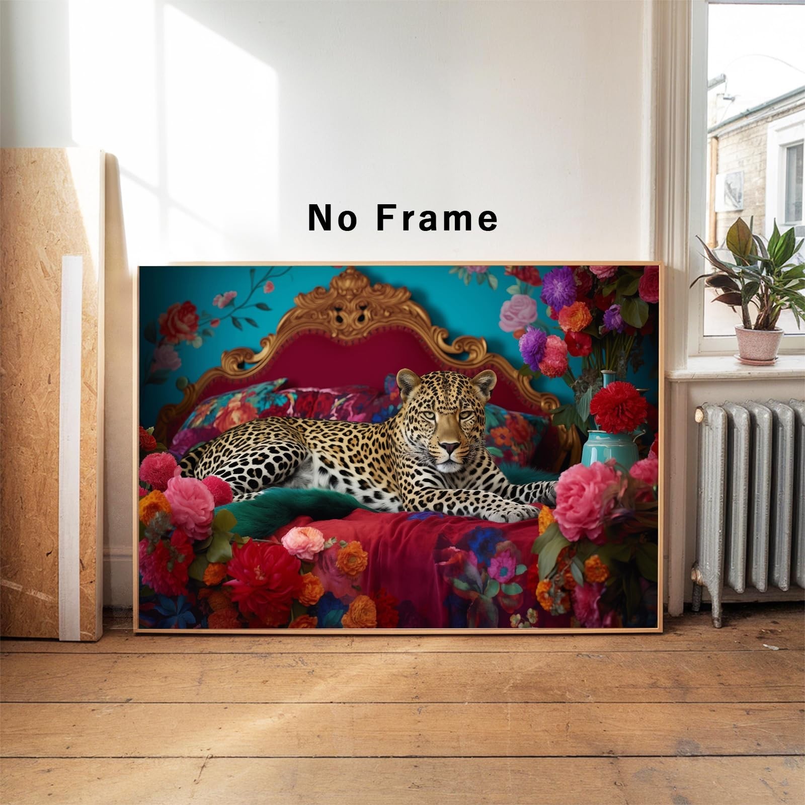 Tevenuktla Funky Leopard Wall Art Aesthetic Animal Posters Cheetah Print Canv…