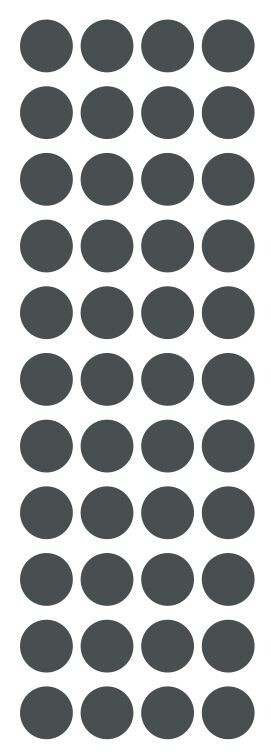 3/4" Dark Grey Gray Round Label Dots Stickers Color Code Inventory 3/4 Inch Dot