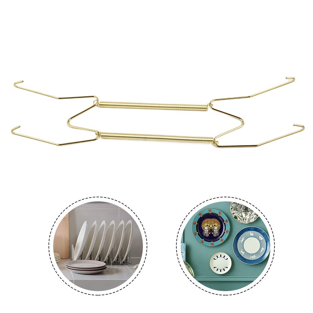 Dish Holder Display Gadget Gold Hook Wire 8/10/12/14/16inch Adjustable