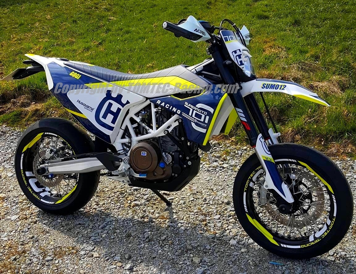 Felgenringaufkleber Wheels Decor Rims Supermoto Husqvarna 701 FS Fe 450 501 610