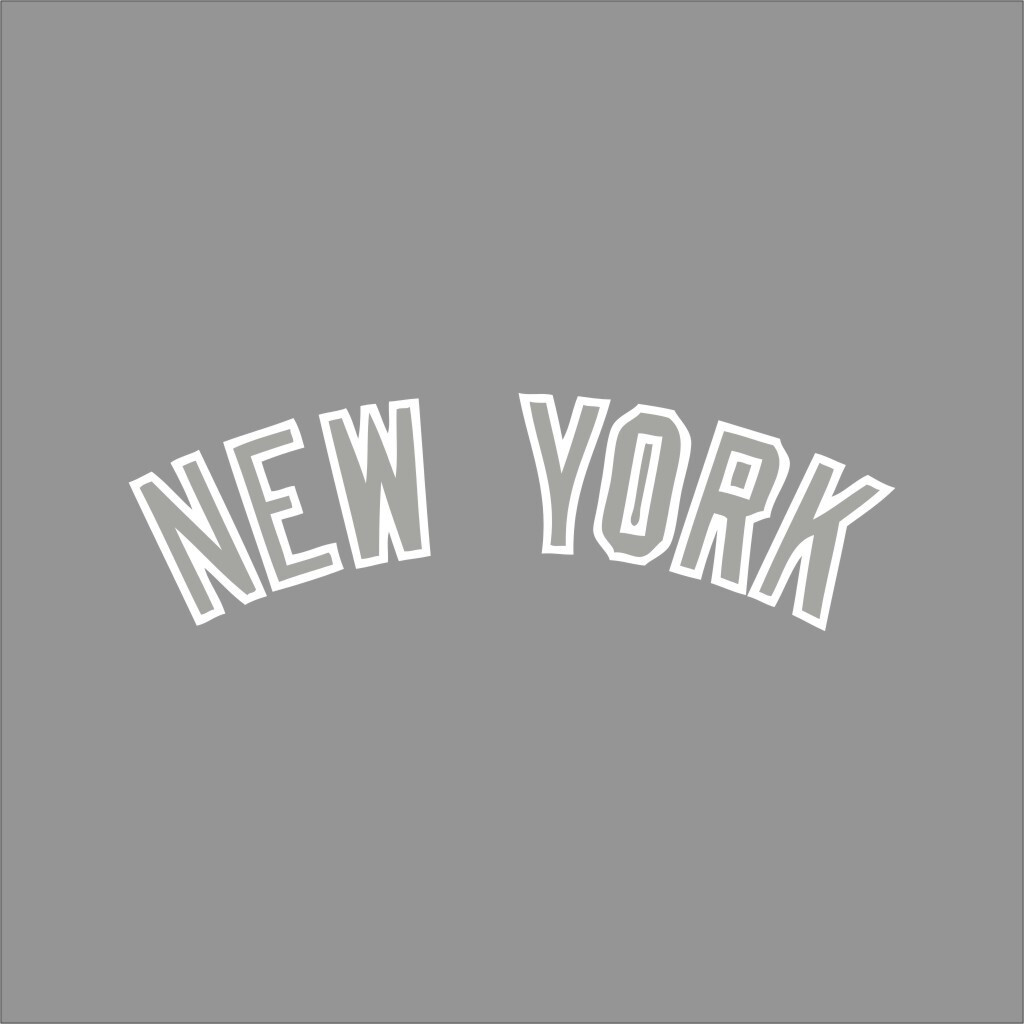 New York Yankees #6 MLB Team Logo 1 Color Vinyl Decal Sticker Car Window Wall