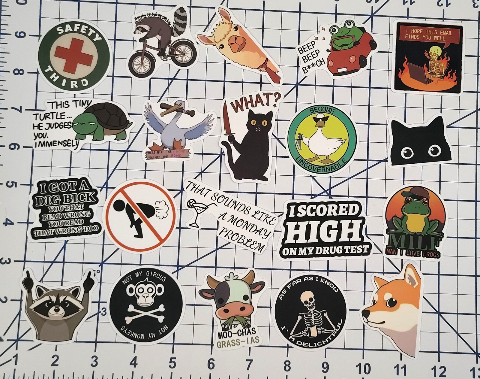 100 Pcs Sarcastic Office Work Humor Stickers Coworker Gift Vinyl Decal Lot