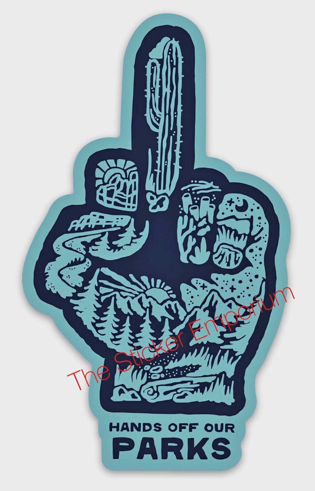 National Park Service ALT NPS Hands Off Sticker Water Bottle Laptop Shirt Decal