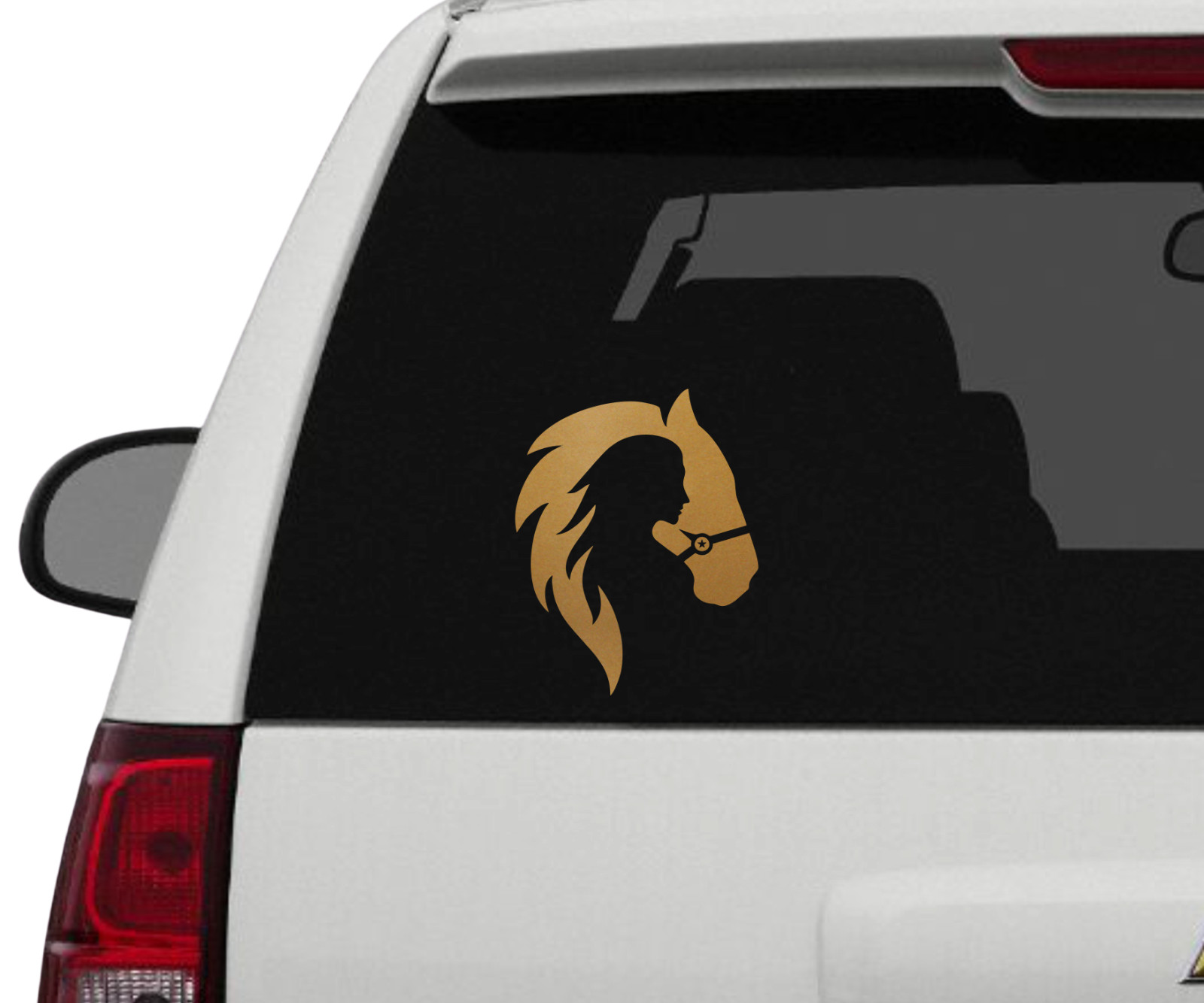 Horse Cowgirl Decal Car Truck SUV Window Bumper Wall Laptop Tablet Trailer
