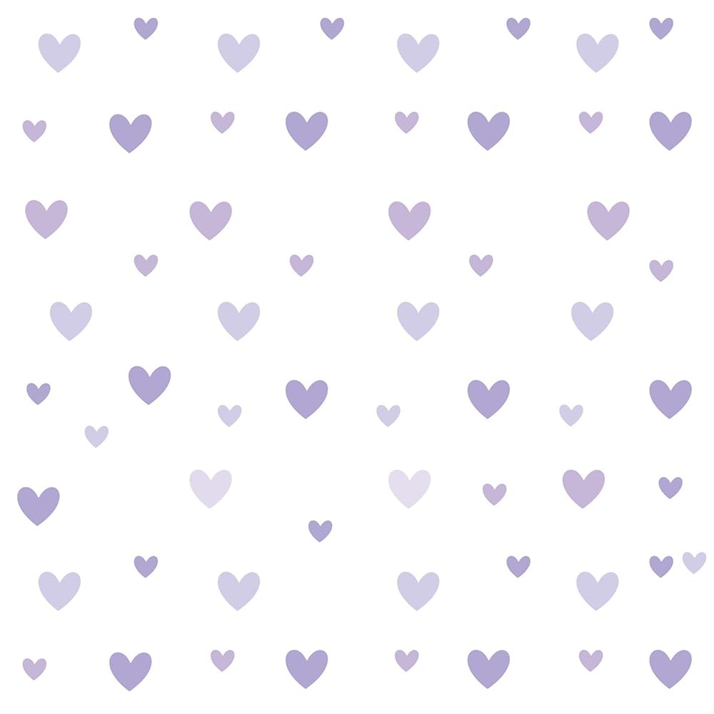 170 PCS Purple Heart Wall Decals – Ombre Lavender Waterproof Vinyl Peel & Sti…