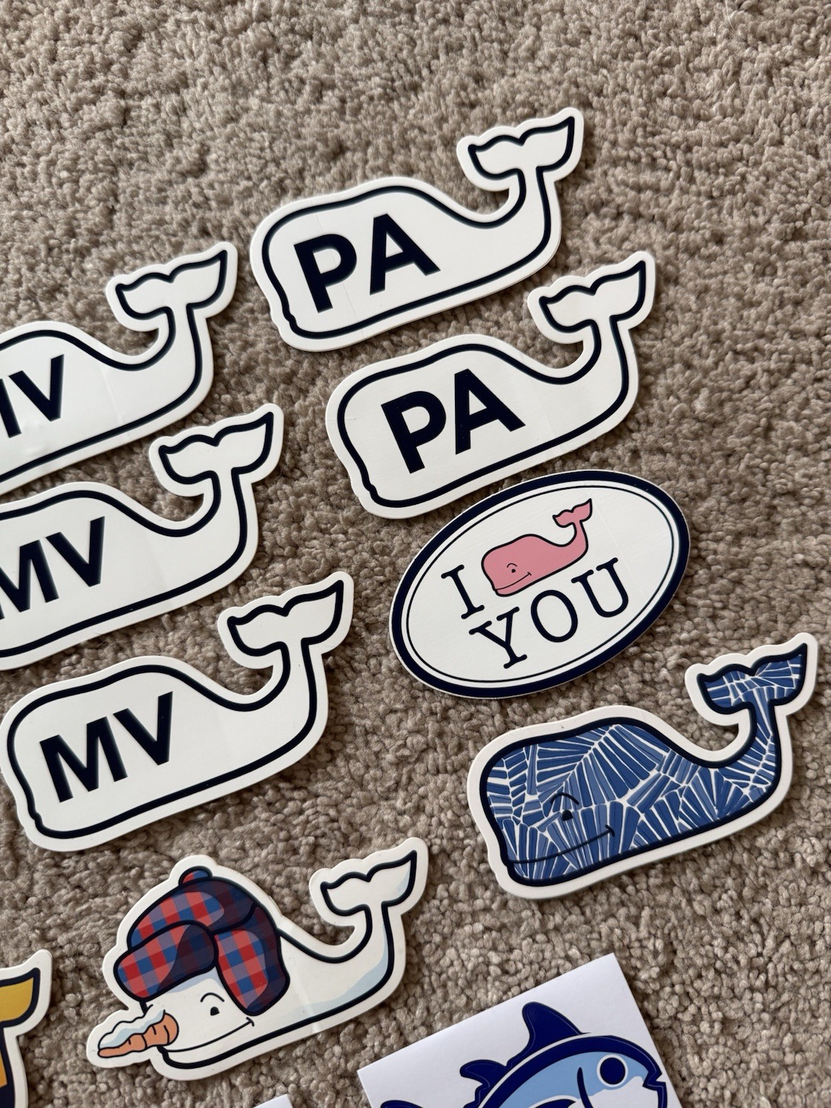 Vineyard Vines/Southern Tide Sticker Lot (14) Whale States Fish Preppy