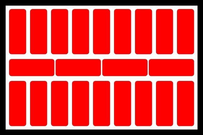 Rectangle Polka Dot Vinyl Decals Waterproof Outdoor Multiple Colors and Sizes