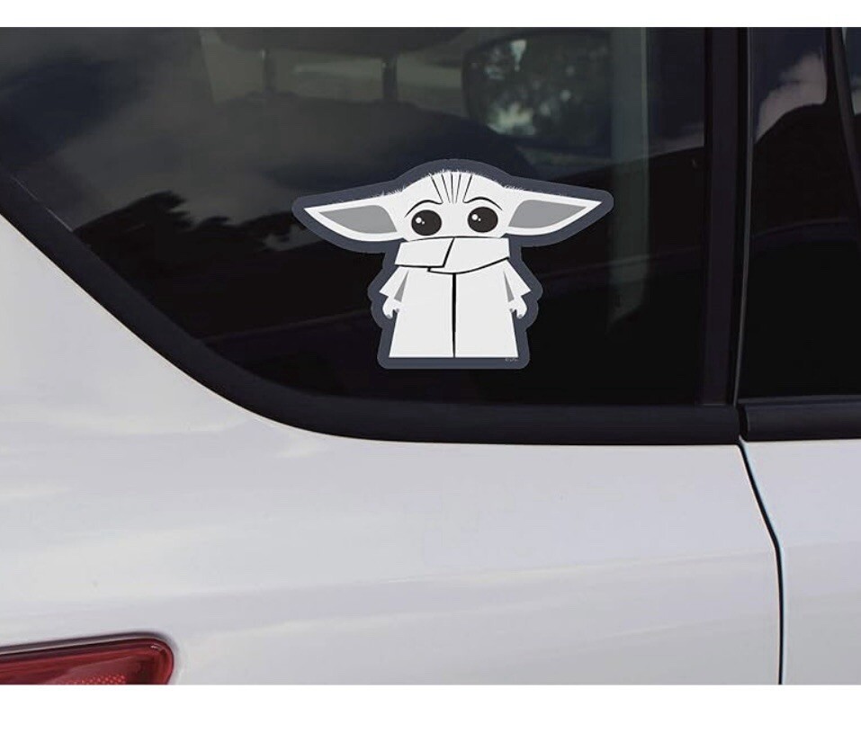 Chroma Graphics Mandalorian The Child in White Vinyl Sticker Decal Star Wars New