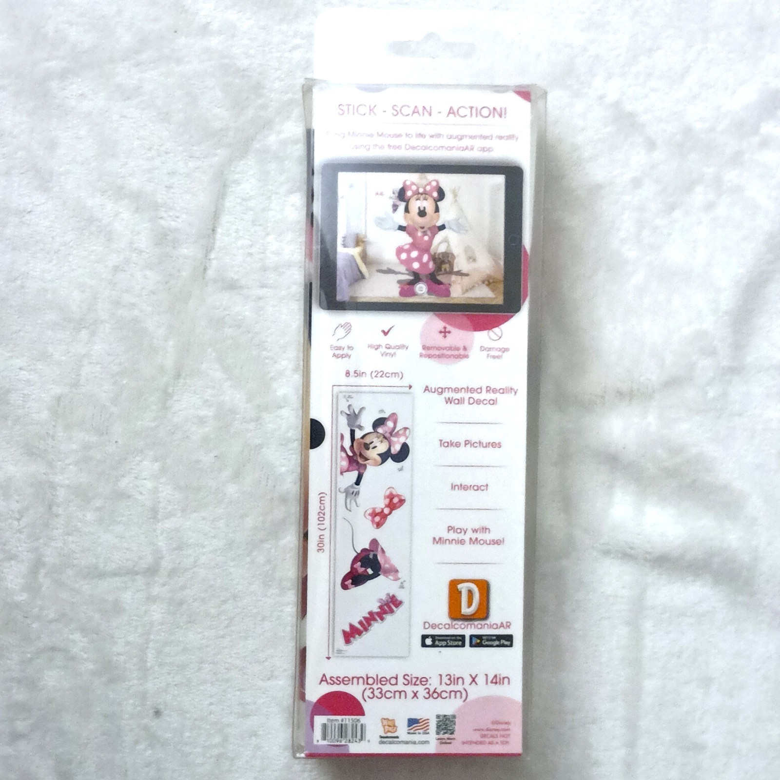 Disney Minnie Mouse Wall Decal Vinyl Sticker 13" x 14" Kids Bedroom Nursery Room