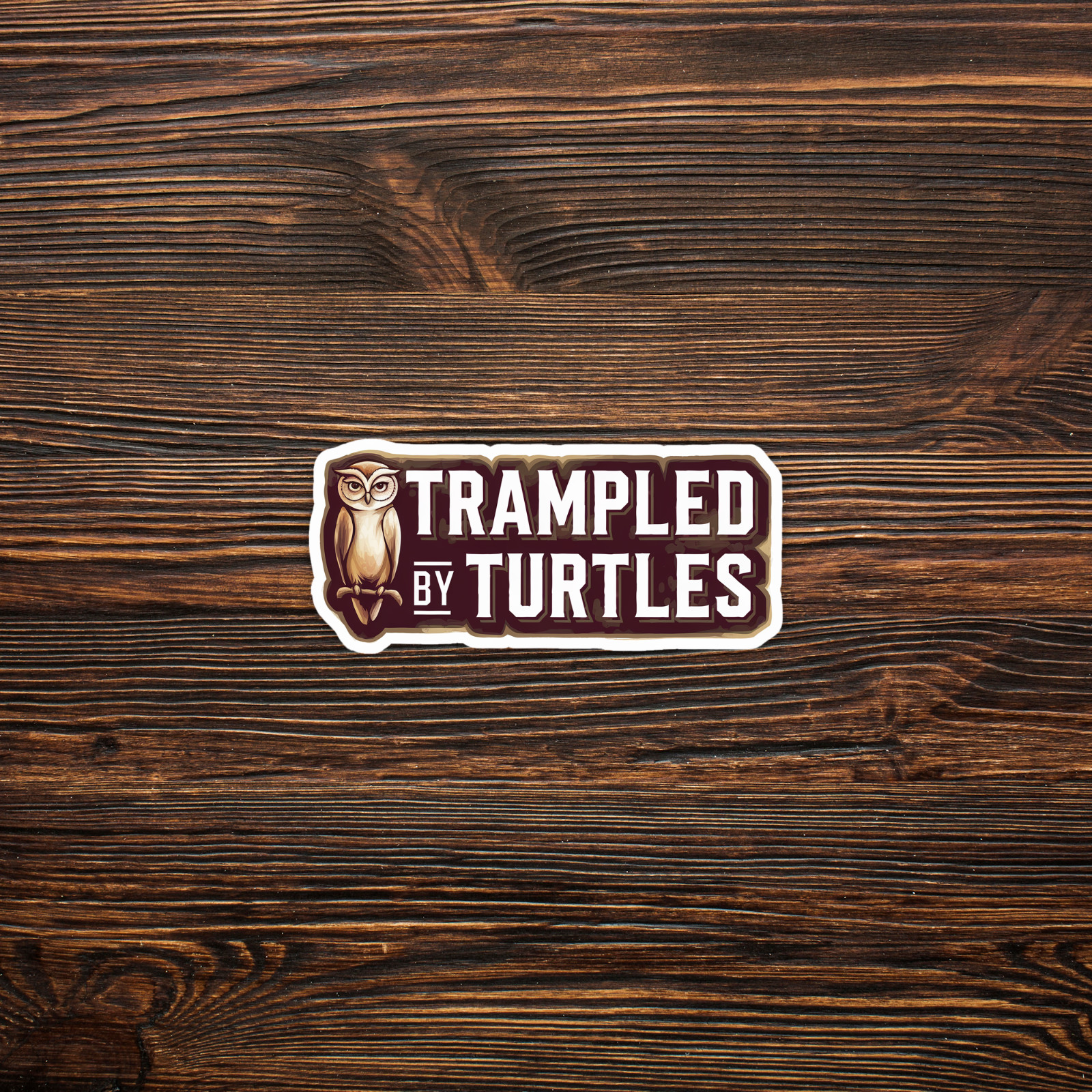Wise Owl Trampled By Turtles Sticker – Funny Vinyl Decal for Laptops & Cars #404