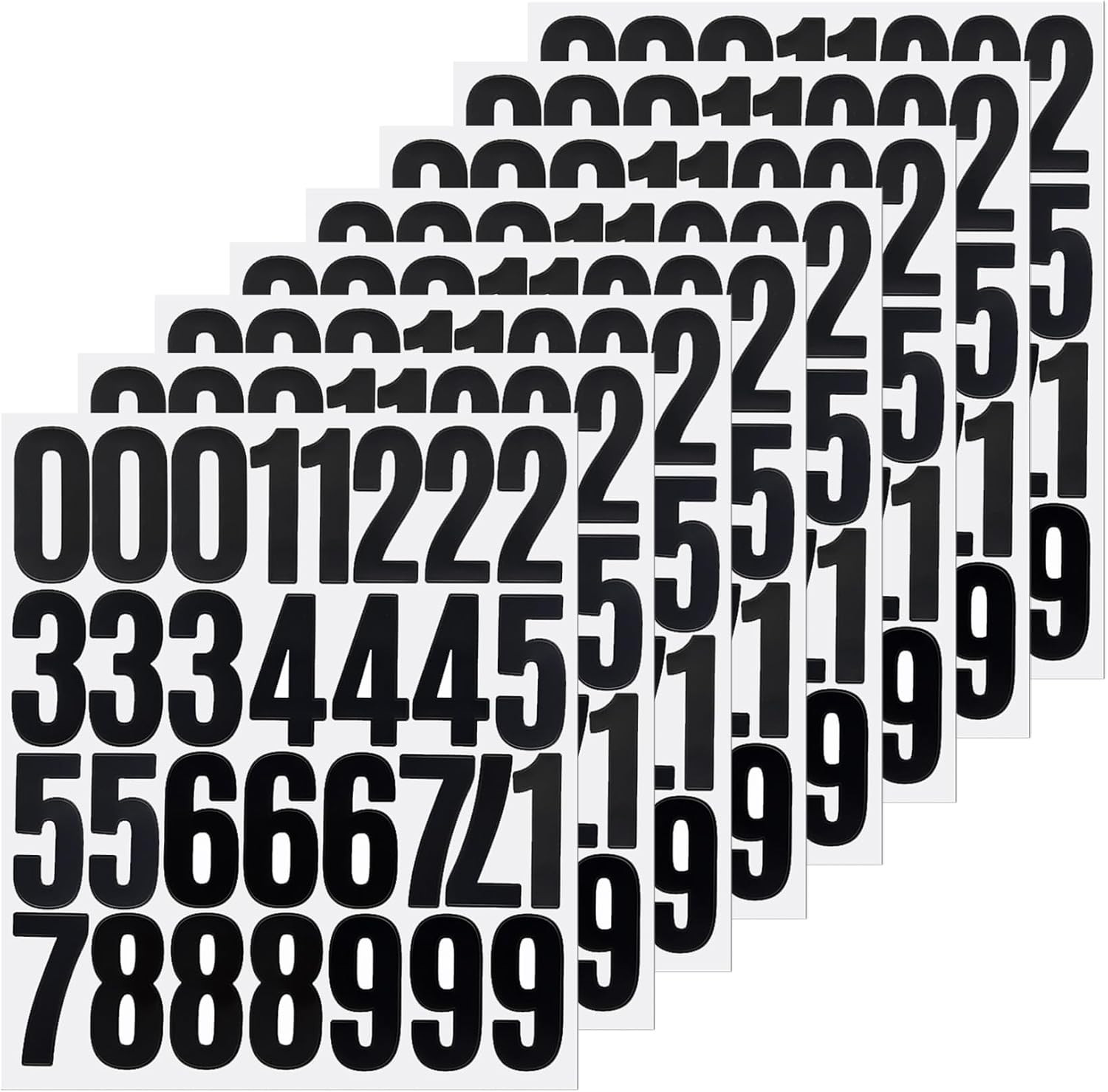 240 Numbers,2-Inch Self-Adhesive Vinyl 0-9 Number Decals Sticker for File Folder