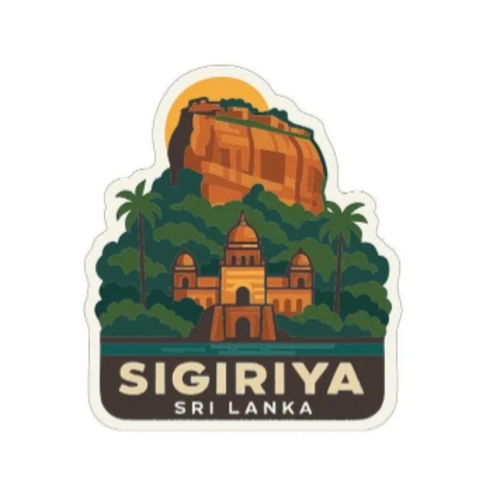 Sigiriya Rock Fortress Sri Lanka Iron On Heat Transfer Vinyl HTV Symbolic