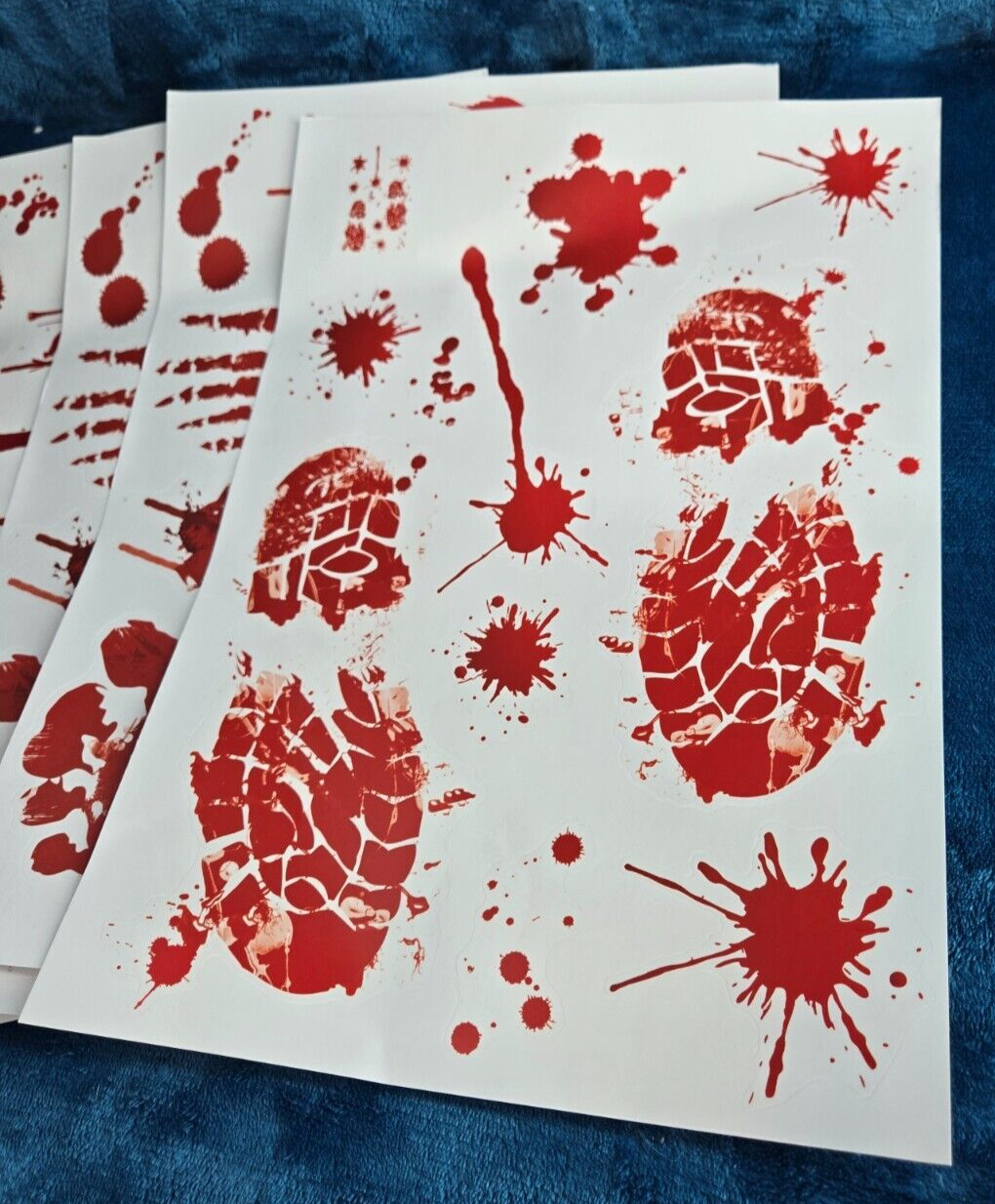 Halloween stickers Bloody Footprints Floor Clings Bloody party Decorations