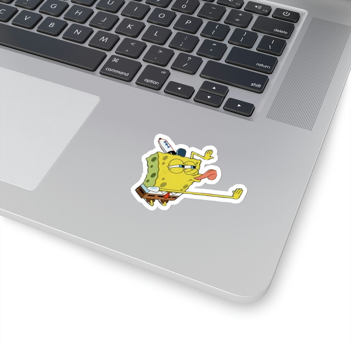 Fun Spongebob stickers featuring digital art characters add color to your laptop