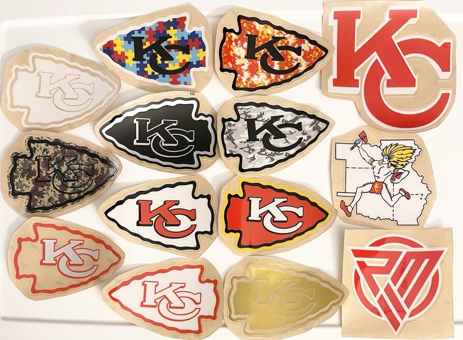 Arrowhead Full-Size 3M 20 Mil Football Helmet Decals