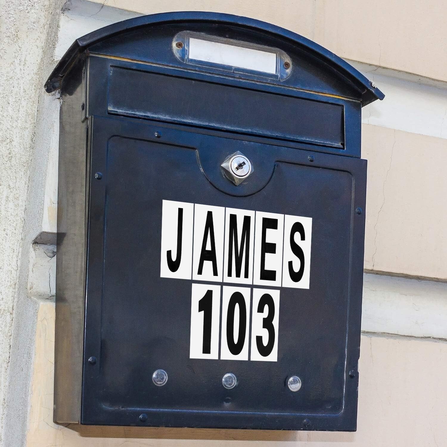 10 Sheets Mailbox Numbers and Letters Stickers for Outside Stick on Black Vinyl