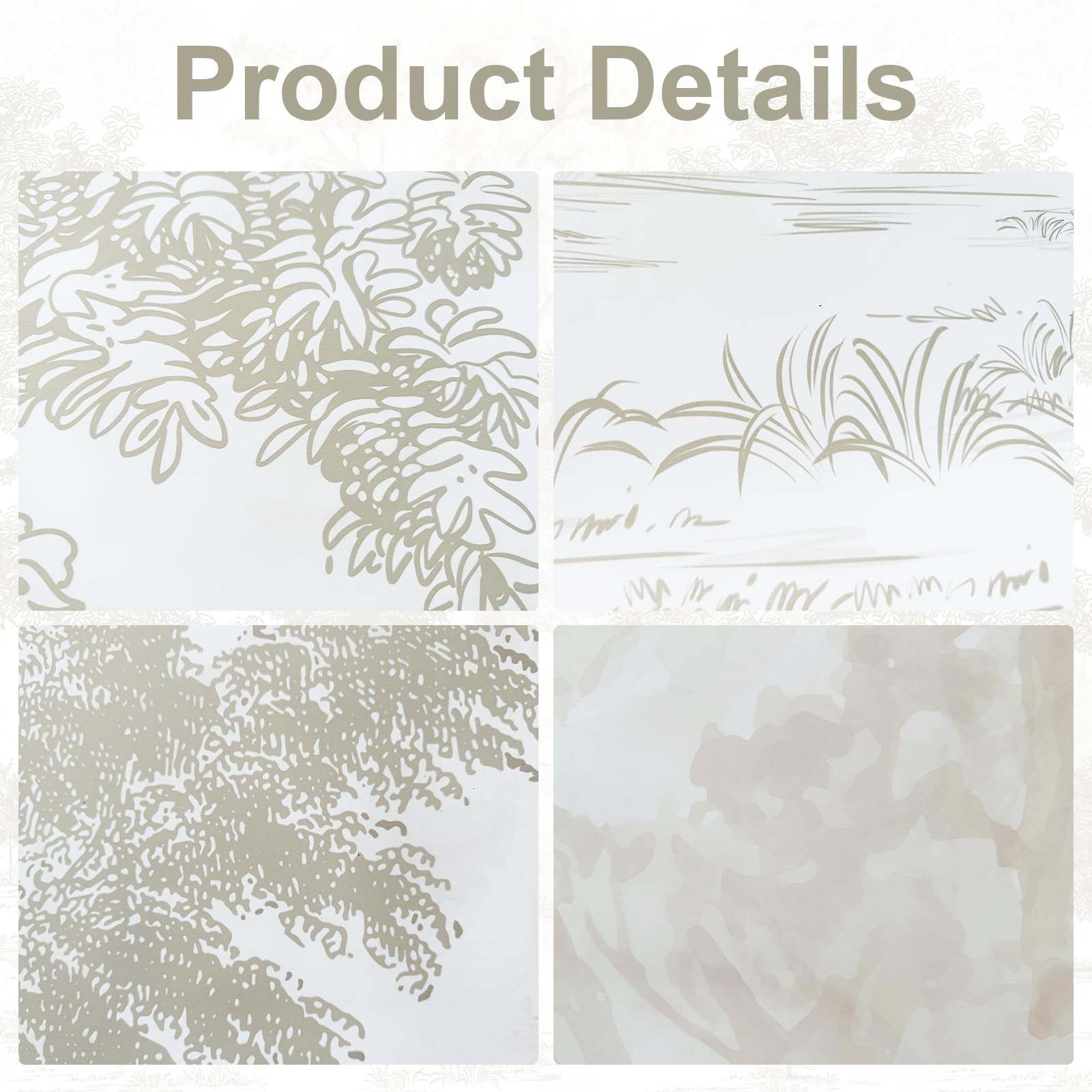 Zeeko Vintage Forest Wall Mural Peel and Stick 148" W 148"x 98", Brown Green
