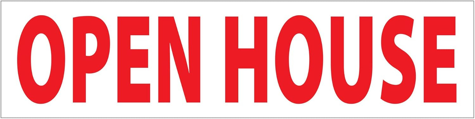 Real Estate Listing Vinyl Sign Stickers – Removable & Reusable – Pack of 10 (Ope