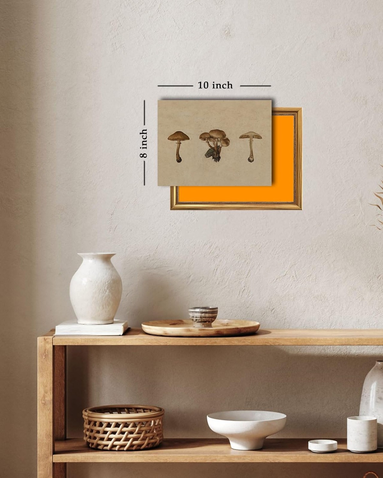 Kizbok Vintage Mushroom Wall Art Poster, Farmhouse Mushroom Wall Decor, Retro…