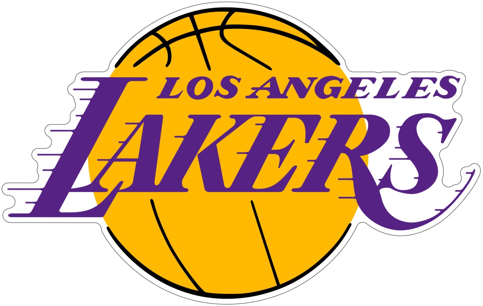 Los Angeles Lakers Indoor Wall Vinyl Decal Sticker 5" – 52"