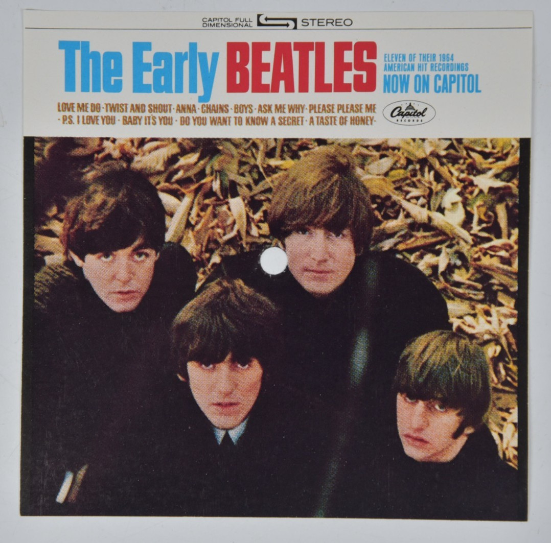 Vintage The Early Beatles Insert Album Art 6" Art Print 45 Record Paper ONLY