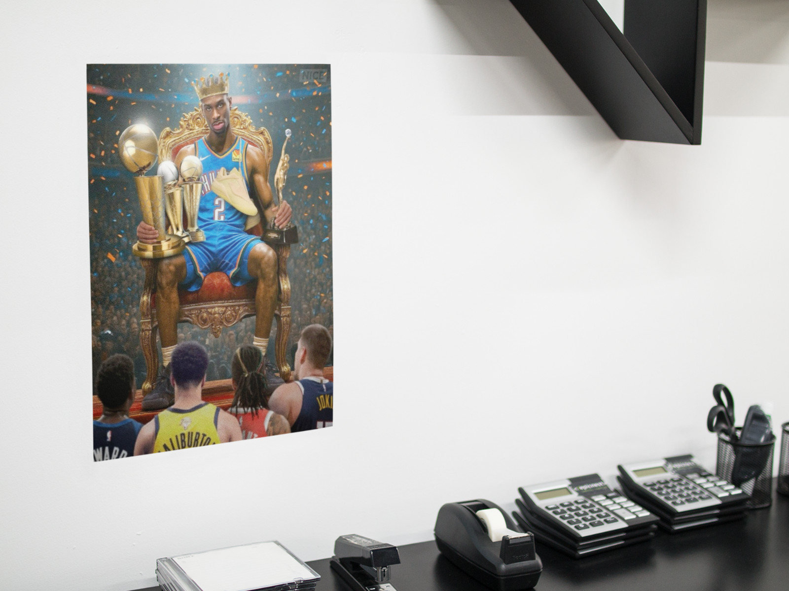 NBA Basketball OKC Champions Shai Wall Vinyl Decal Poster (Removable Adhesive)
