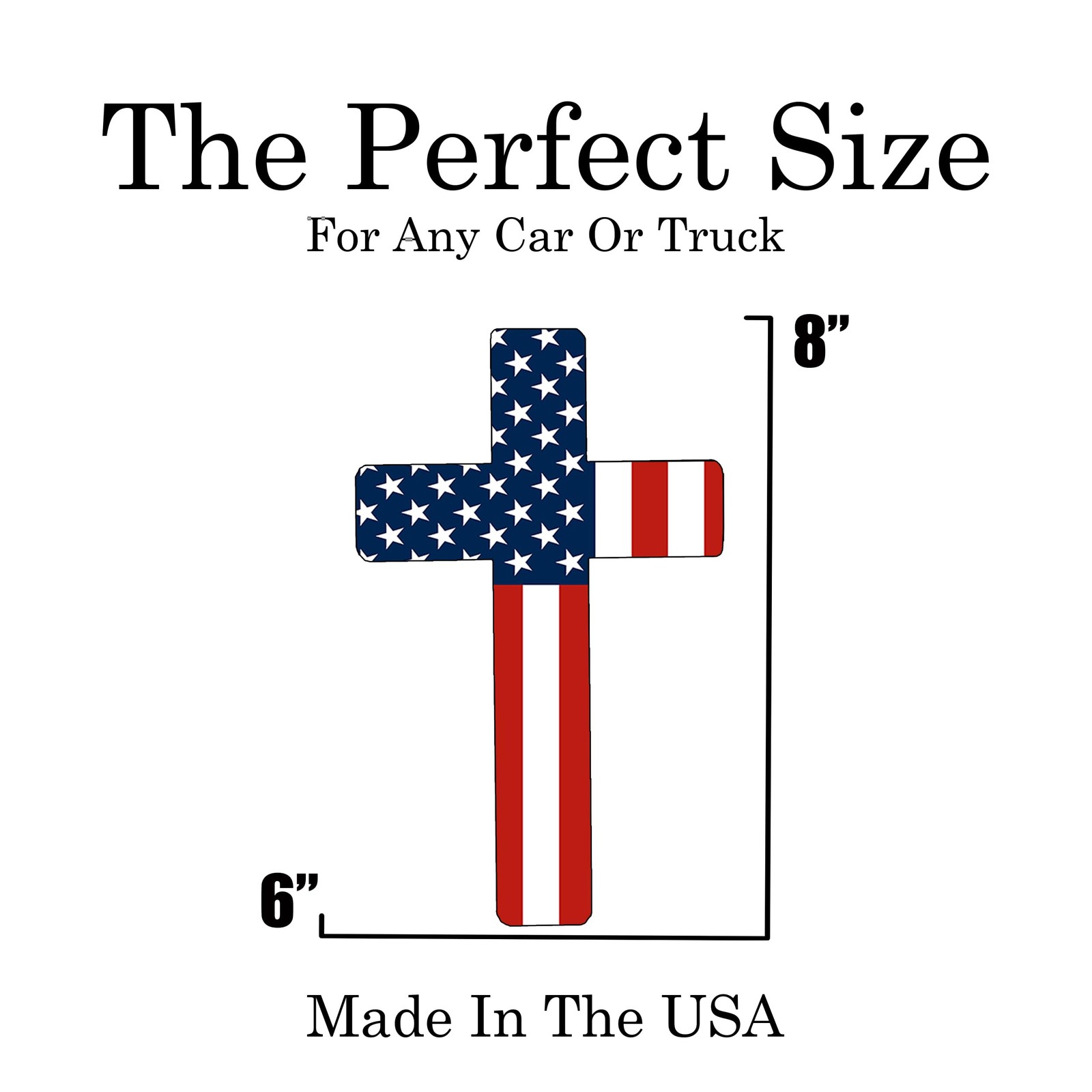 Large Flag Cross US United States of America USA Car Truck Window Decal Stick…