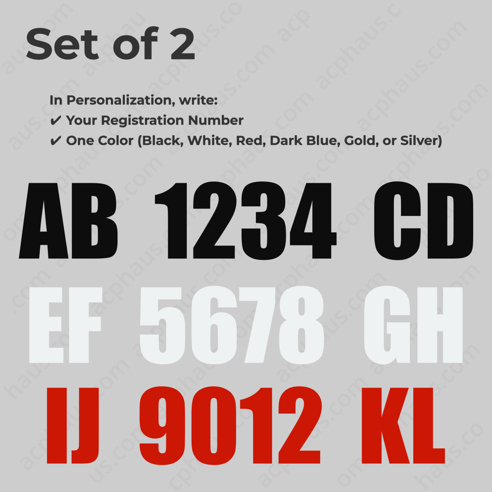Boat Registration Numbers Decals – Custom ORACAL 751C Vinyl – Right & Left Set