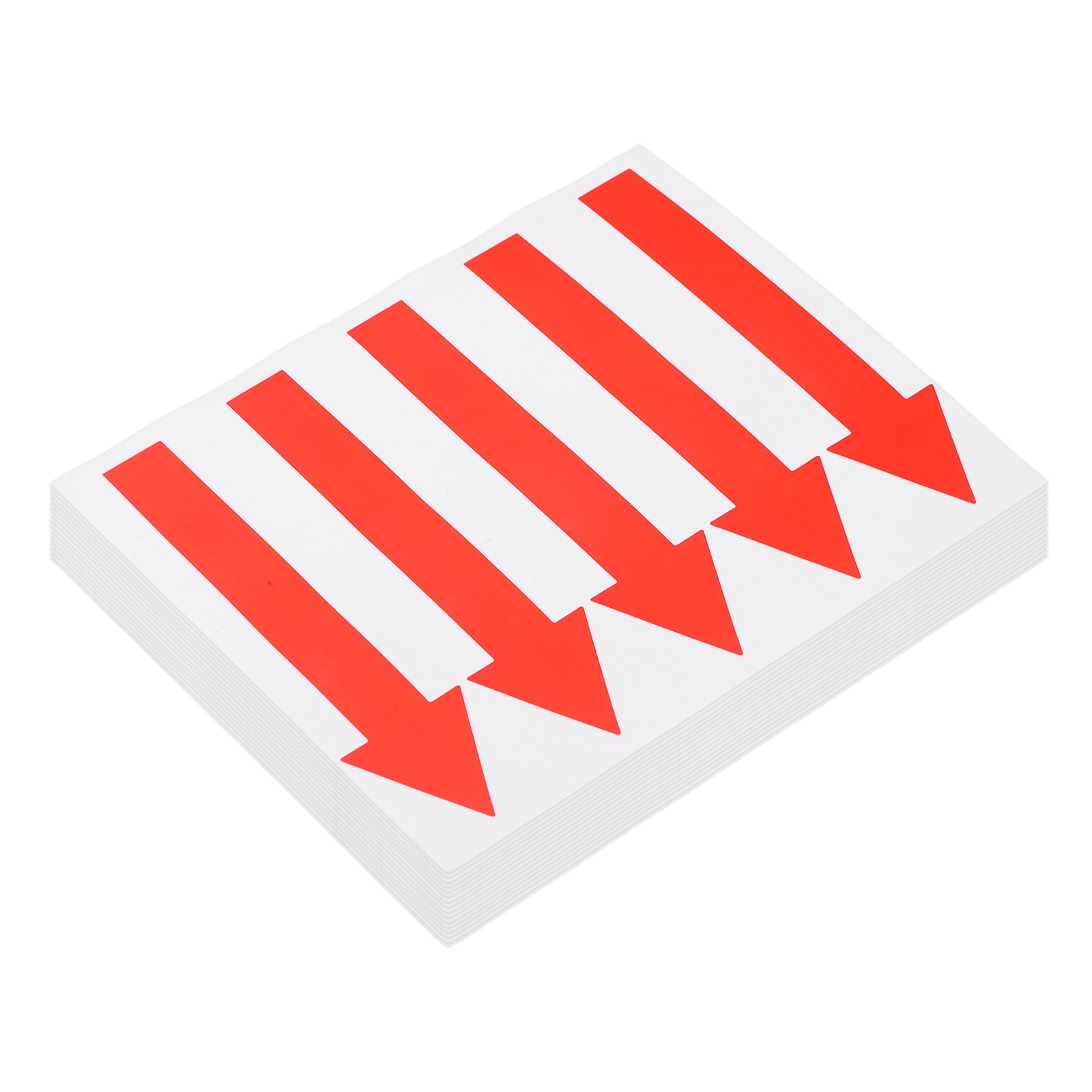 Arrow Sticker, (5×1.2 Inch, Red) (80 Pcs), Waterproof Arrow Sign Sticker