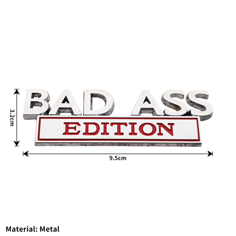Bad Ass Edition Emblem Car Badges Badass 3D Sticker Decal Chrome TL