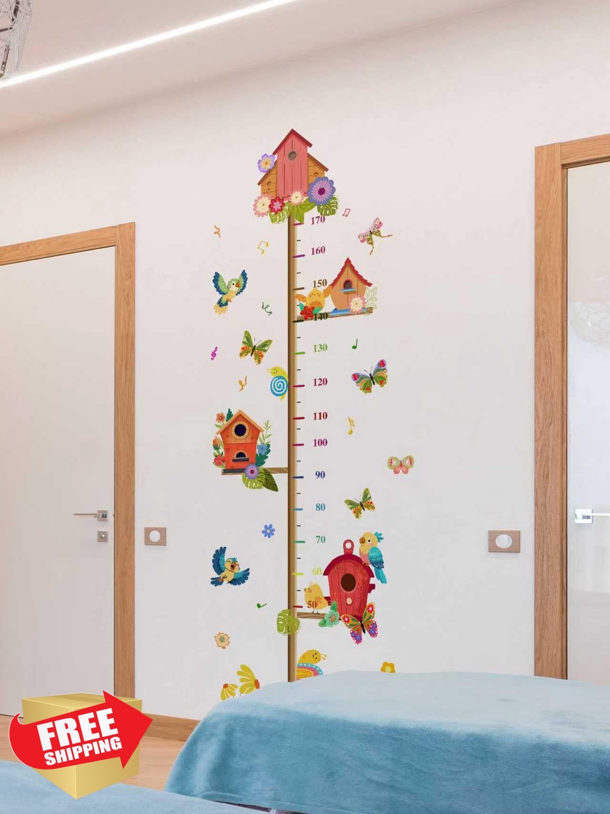 Raoformi Green Fairy Tale Forest Growth Chart Decal