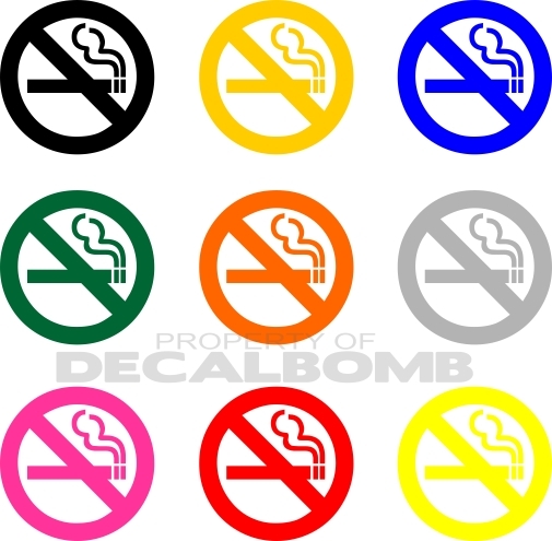 NO SMOKING Decal / Sticker 10 colors to choose from – home shop bar resturant