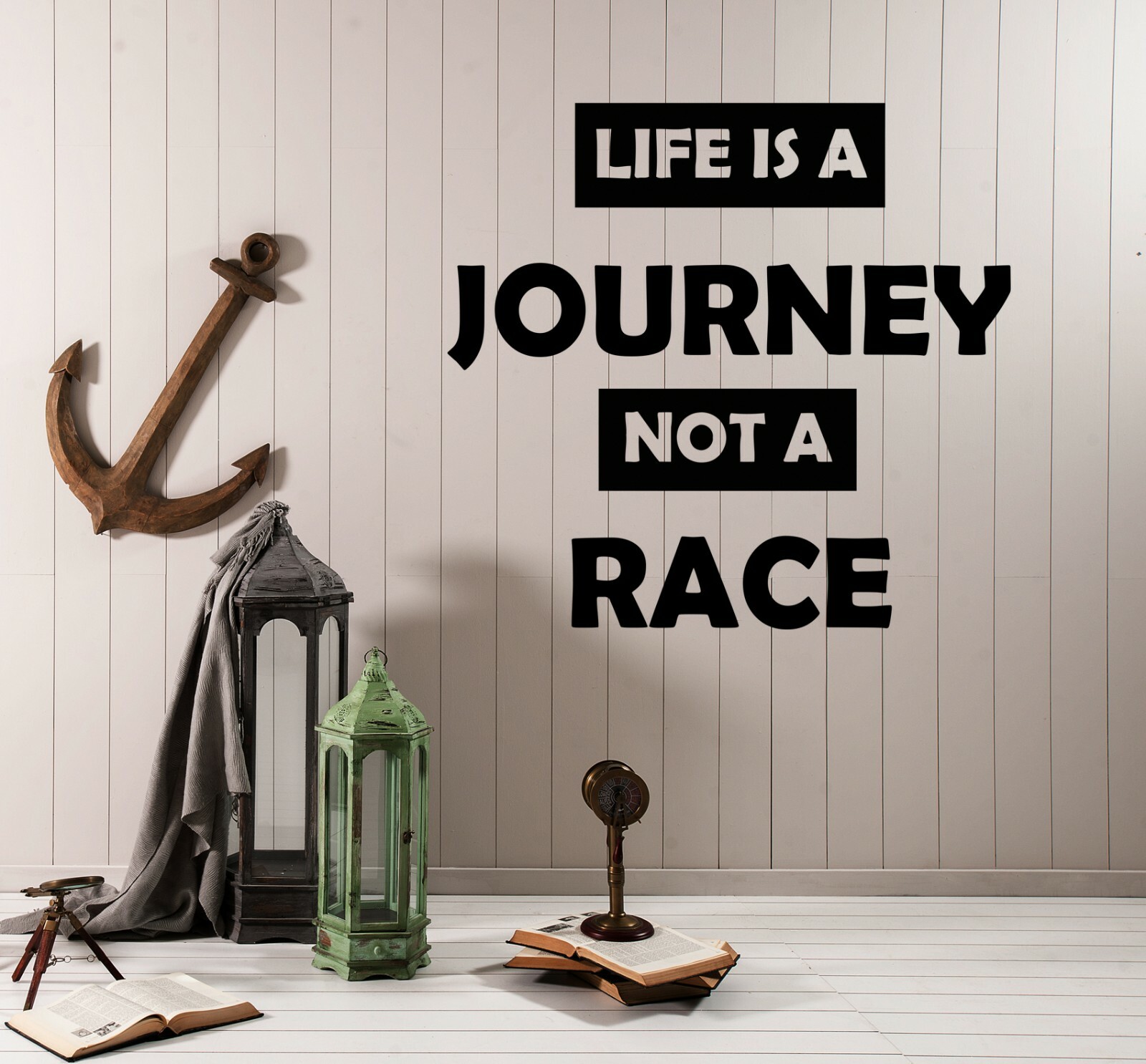 Wall Decal Quotes Positive Lettering Office Life Is A Journey Sticker (ed1882)