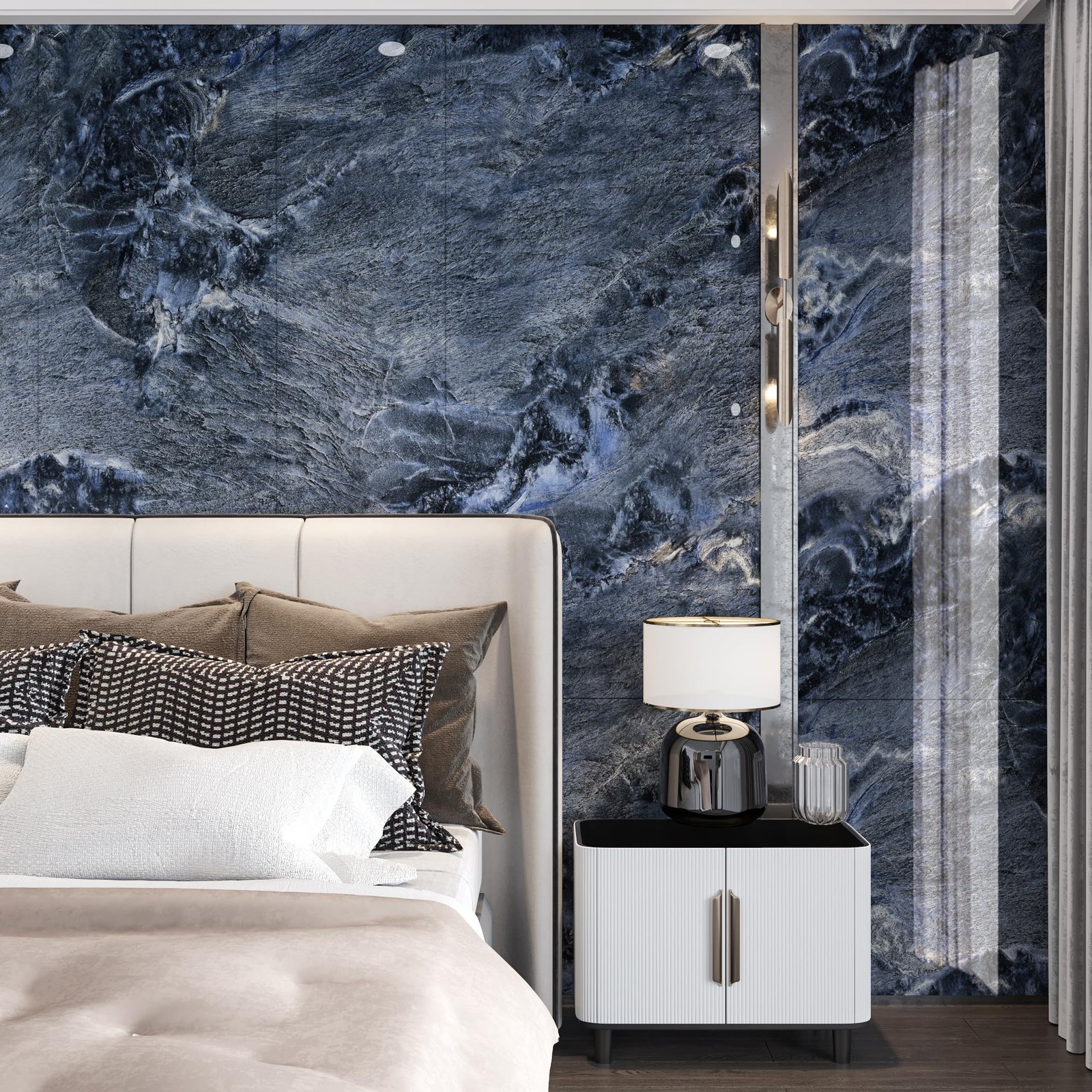 Dark Blue Marble Contact Paper Marble Wallpaper Granite Counter Top Peel and …