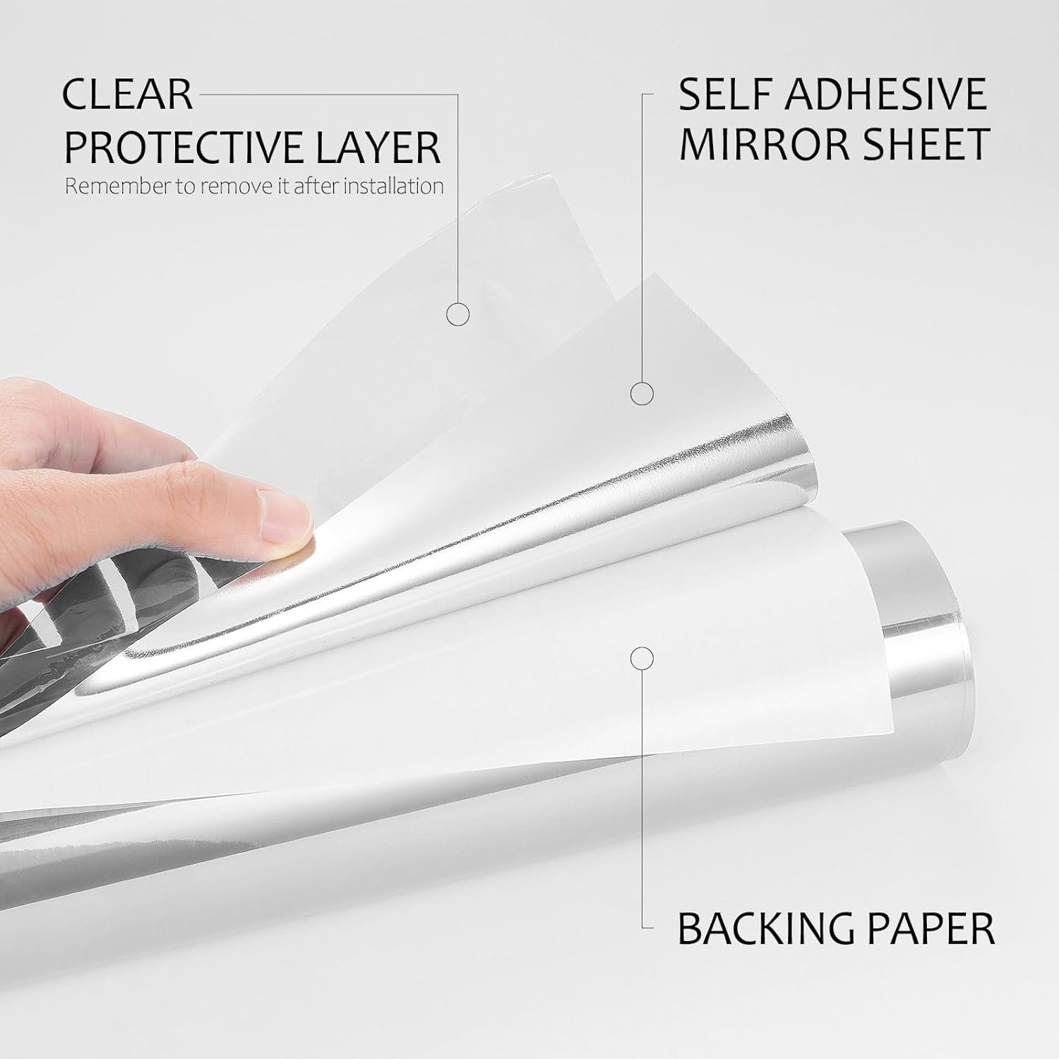 Flexible Mirror Stickers for Walls Flexible Mirror Sheet Self Adhesive Silver Wa