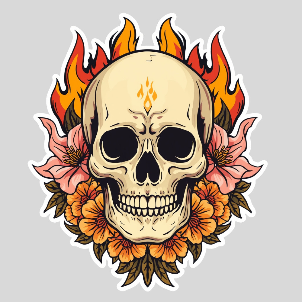 Skull Sticker Waterproof Vinyl Decal Glossy Matte Laminated NEW