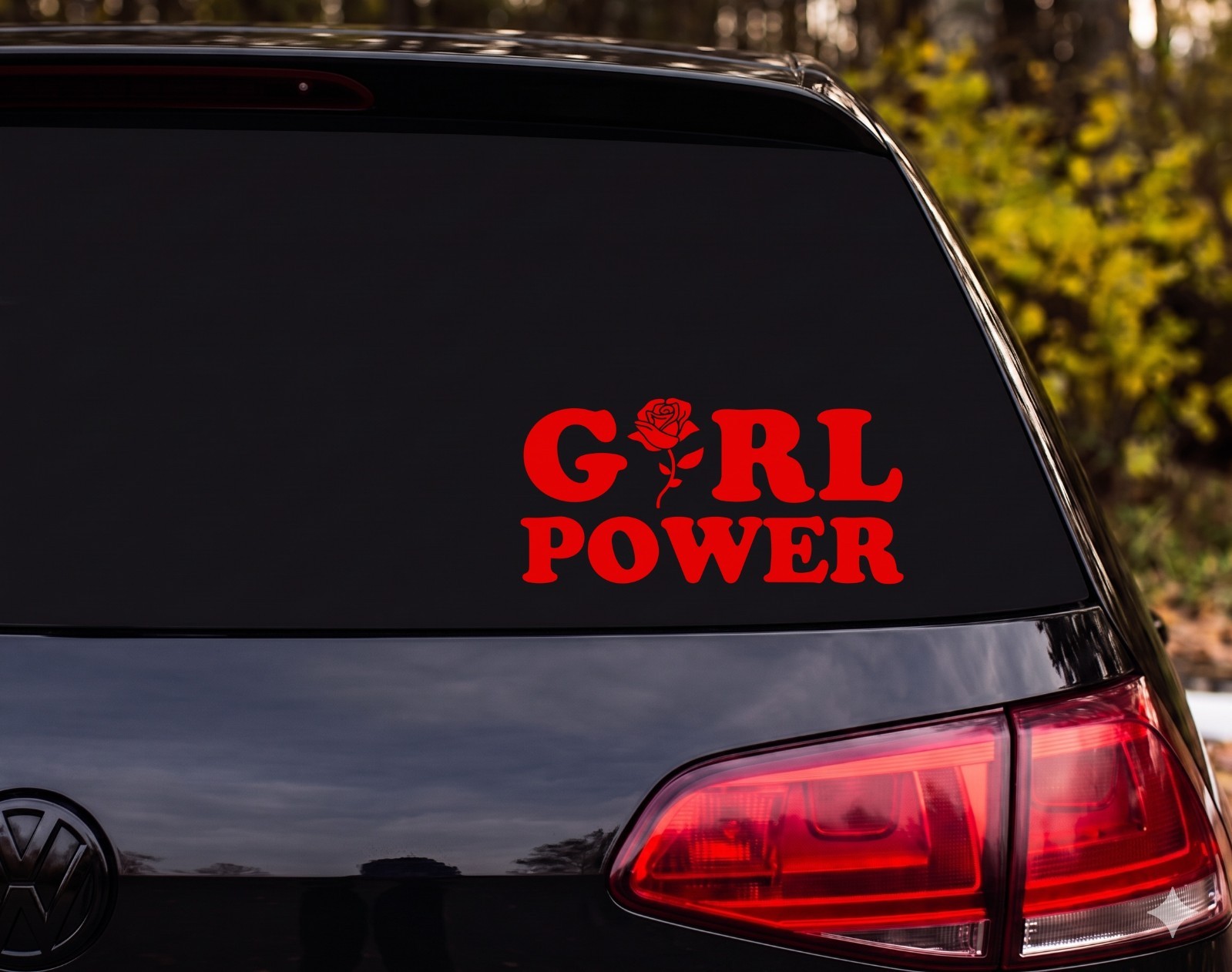 Girl Power Rose Text Vinyl Decal Sticker Laptop Wall Custom | Mom Gift