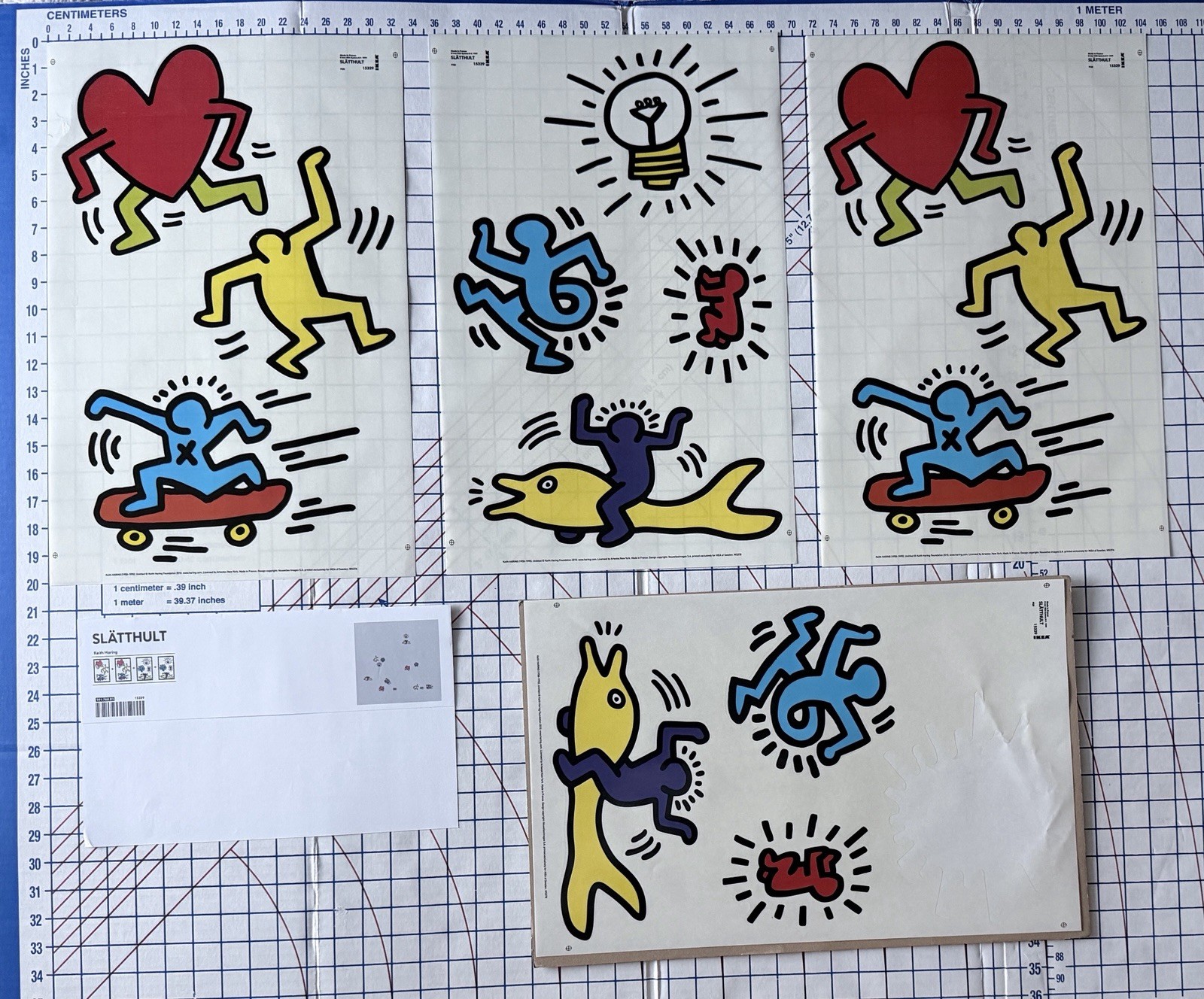 IKEA Keith Haring Slatthult Stickers Wall Art 2010 (please read description)