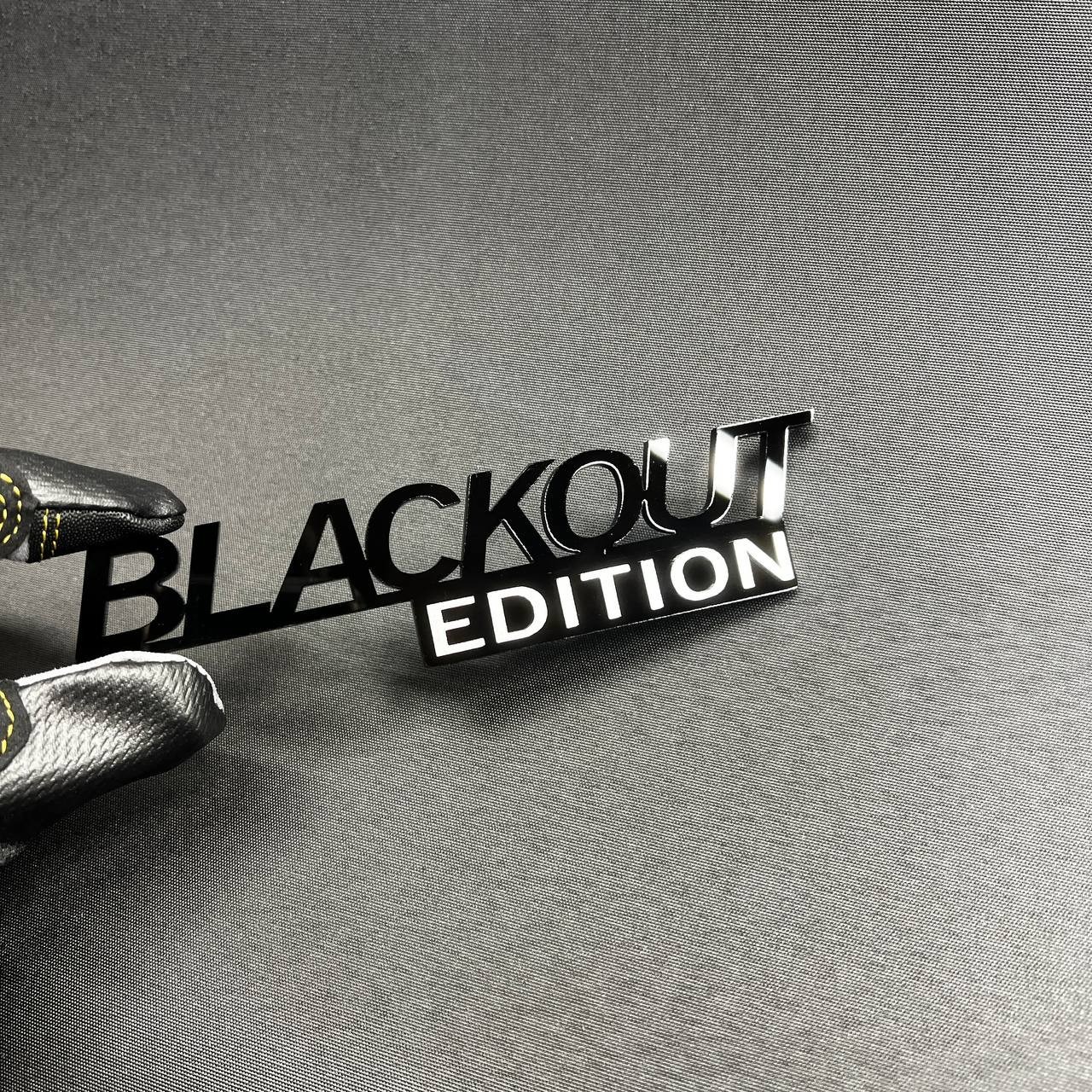 1PC BLACKOUT EDITION Custom 3D Text Car Badge Fender Emblem Tailgate Toolbox