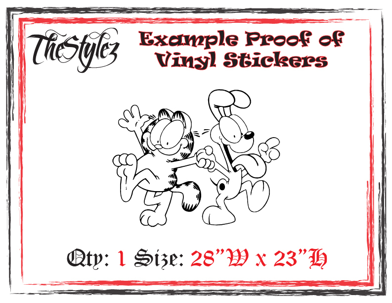 Garfield & Odie Fun Custom Wall Vinyl Sticker