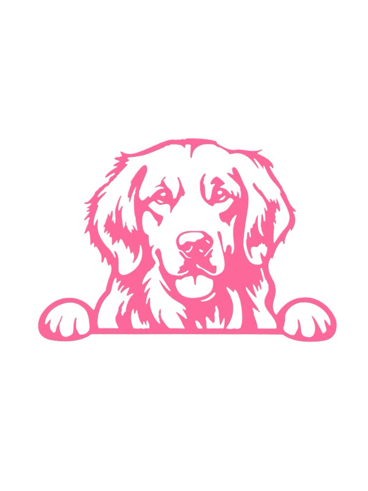 Golden retriever peek a boo Decal for car Windows Laptops most Smooth Surfaces