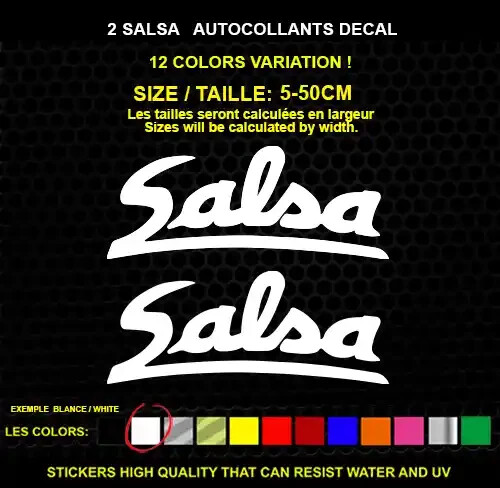 2 Salsa Decorative Stickers – Vehicles & Accessories, 2 Piece Set