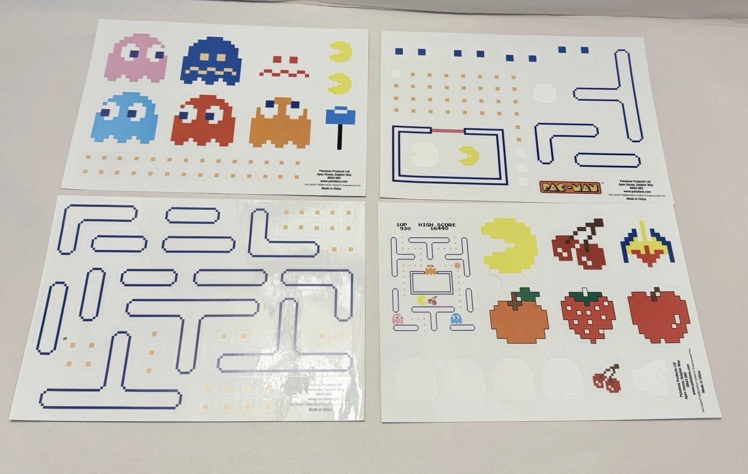 Vintage Pac man Stickers Arcade Pixel Assorted Sticker Video Games Pacman Retro