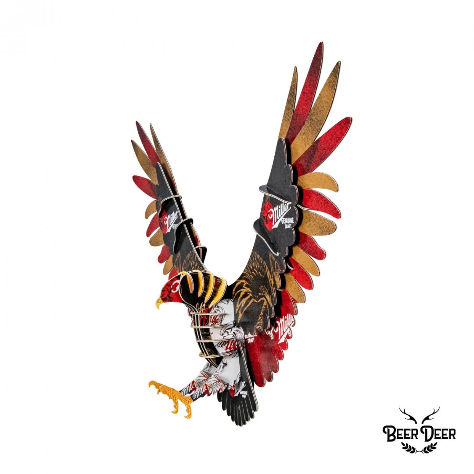 Miller Genuine Draft Cardboard Eagle Mount Multi-Color