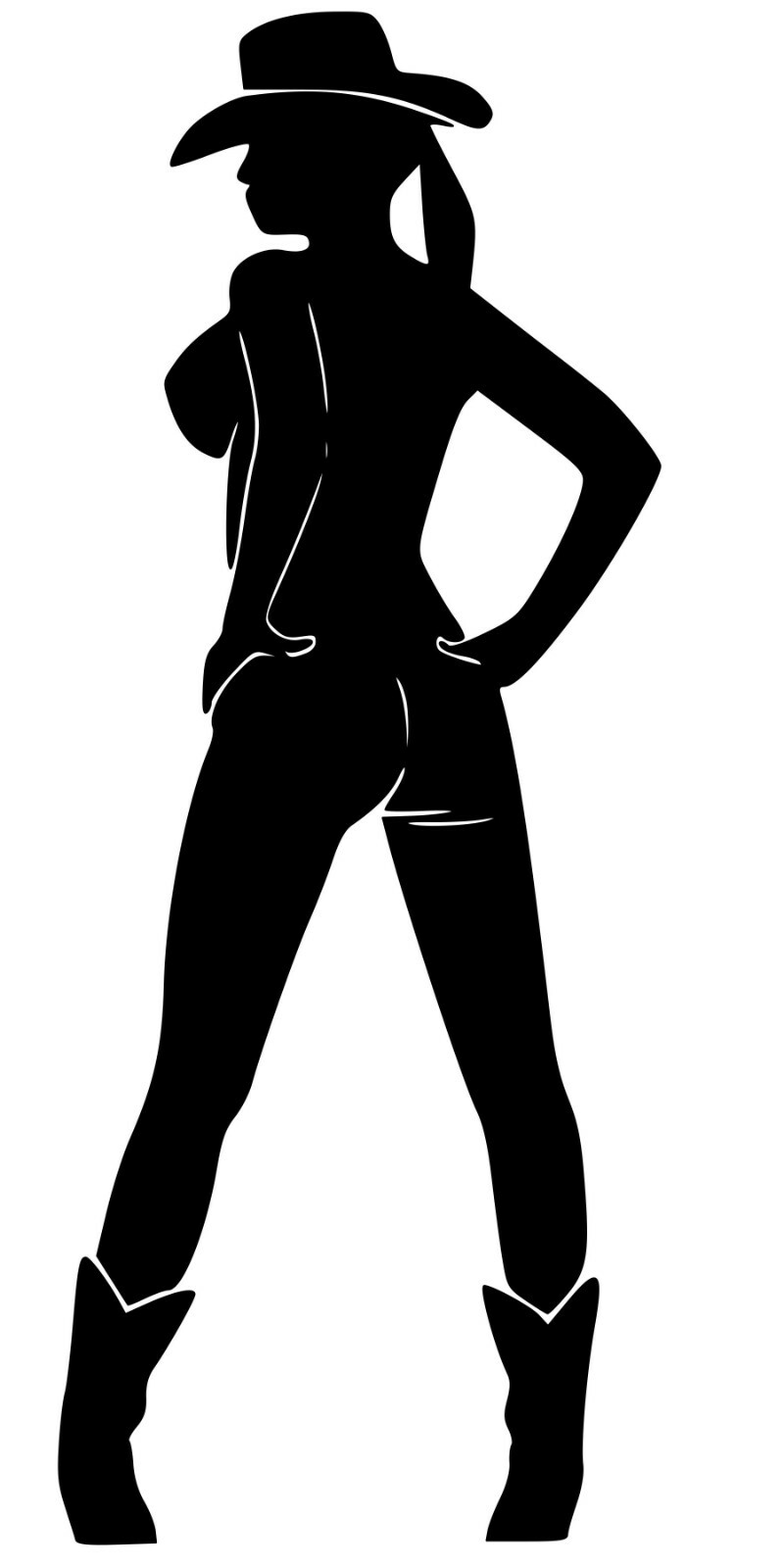 Sexy Cowgirl, Vinyl Wall Decal, Truck, Car, Trailer Decal