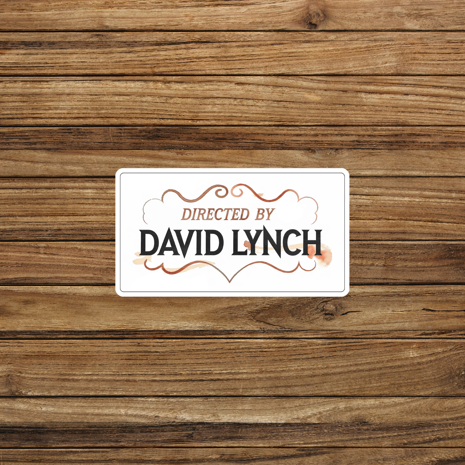 Vintage-Inspired Directed By David Lynch Movie Clapperboard Sticker #432