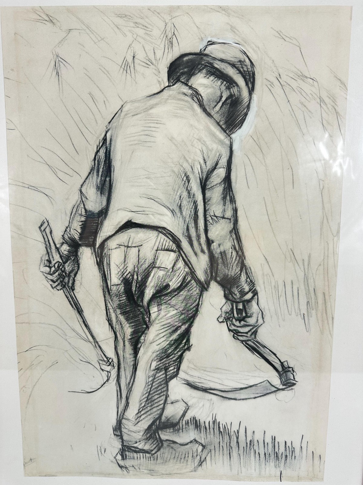 Vincent van Gogh Reproduction: Peasant reaping Corn Art Print
