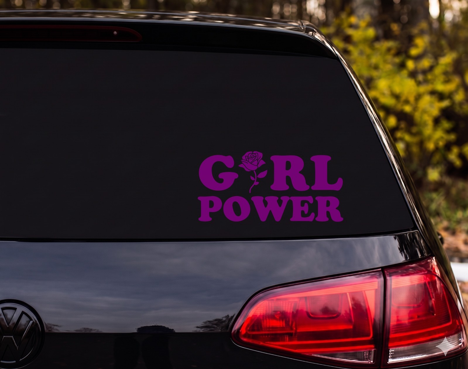Girl Power Rose Text Vinyl Decal Sticker Laptop Wall Custom | Mom Gift