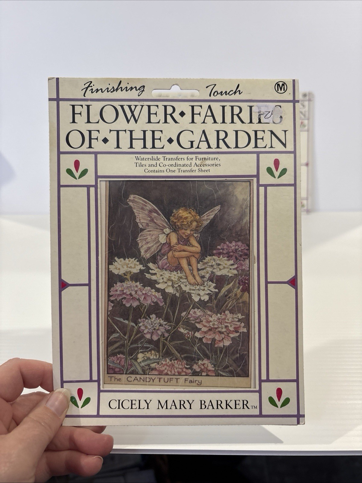 Flower Fairies Of The Garden Cicely Mary Barker 6” Water Transfer Decal 1991